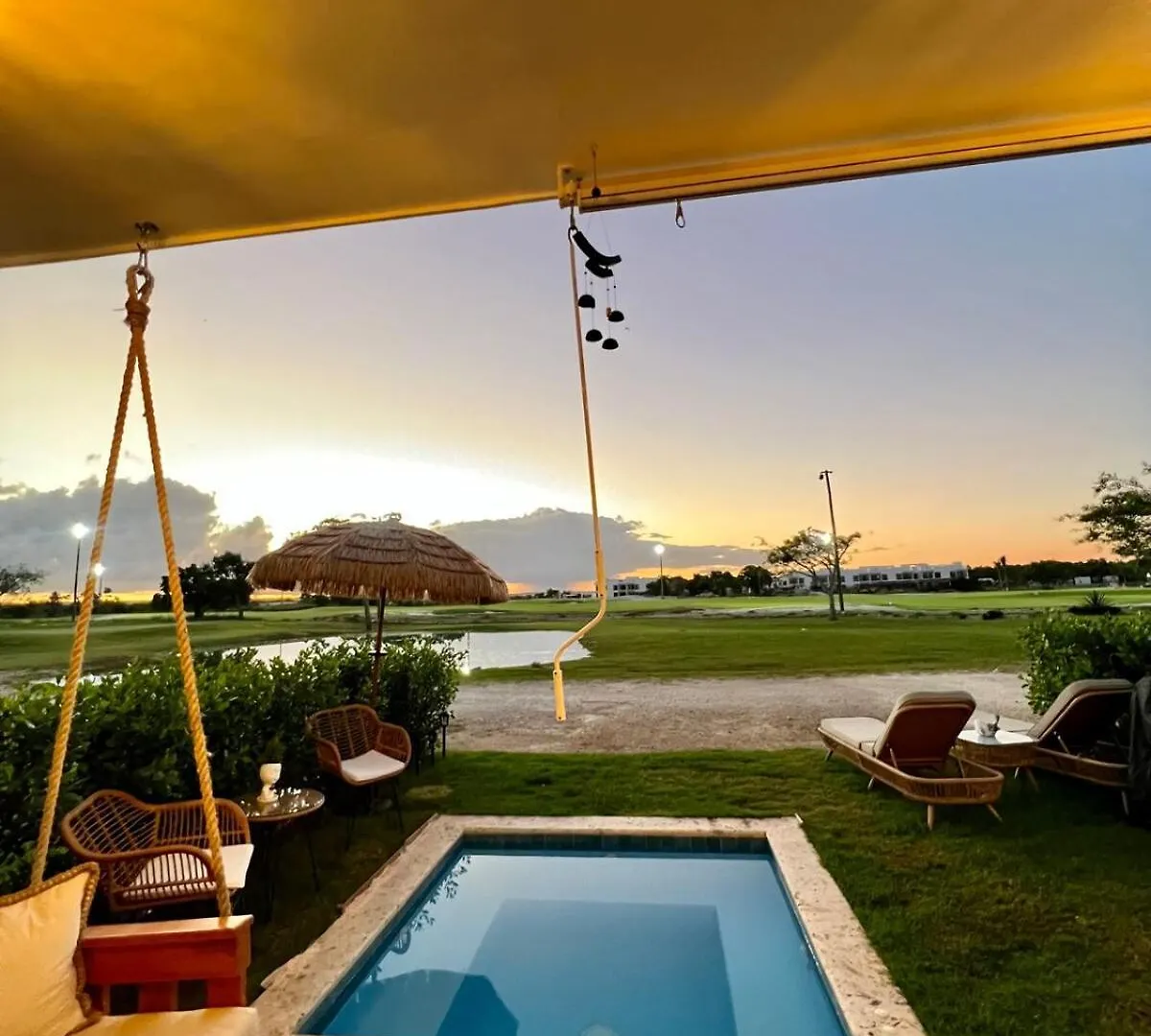 Golf Course View With A Hot Tub Punta Cana Apartment